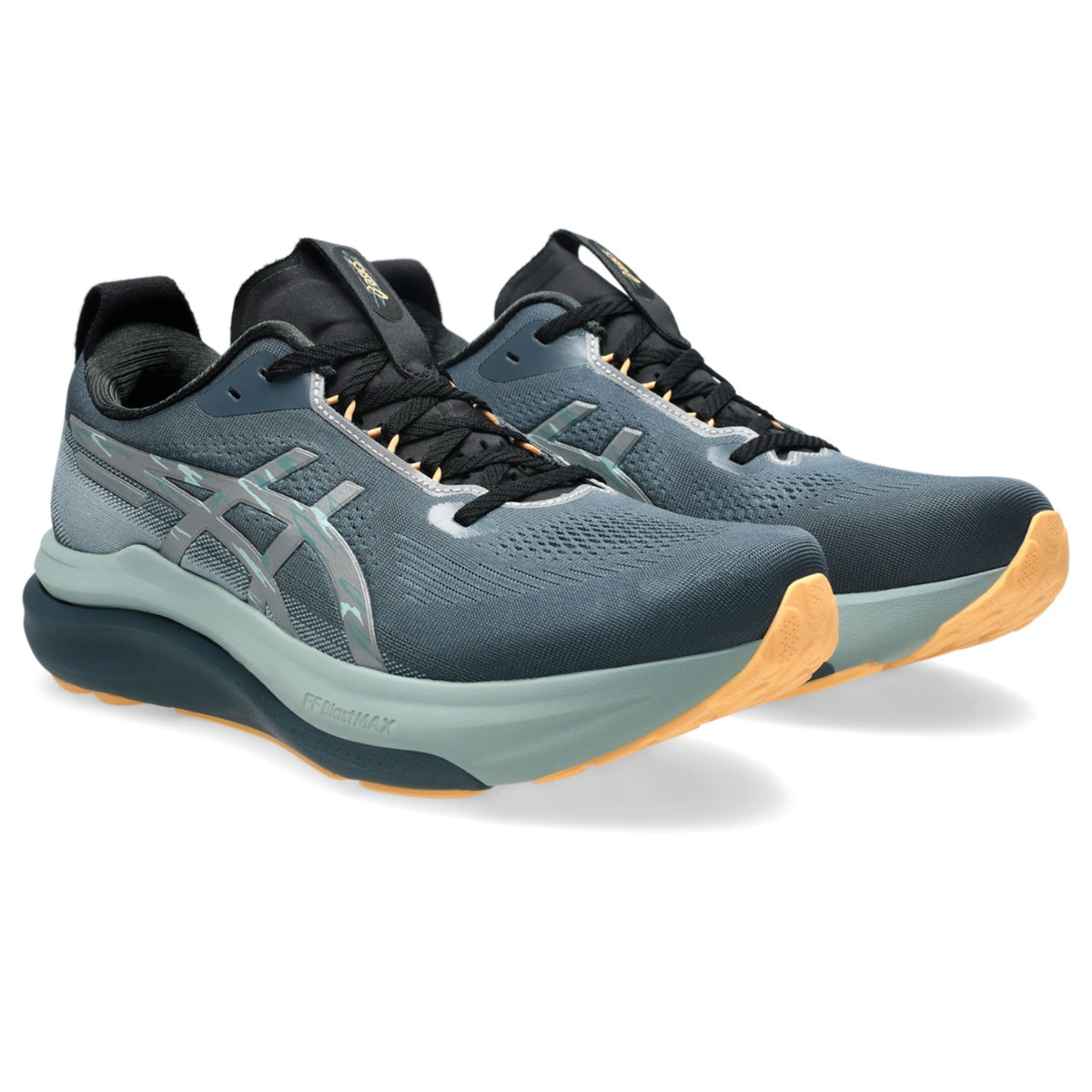 Asics Gel-Kayano 33 LITE-SHOW (M) in Lite Show/Orange Glow, pair from the front