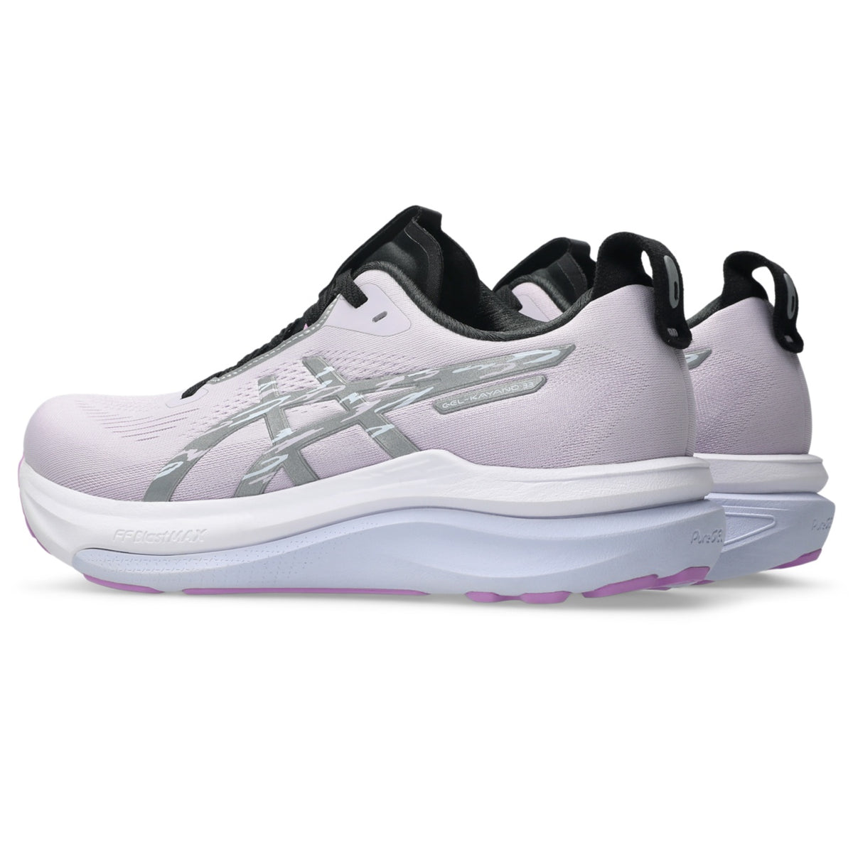 Asics Gel-Kayano 33 LITE-SHOW (W) in Lite Show/Lavender Glow, pair from the side