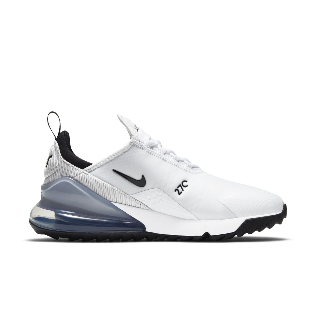Nike Air Max 270 G golf shoe in White/Pure Platinum/Black, inside view