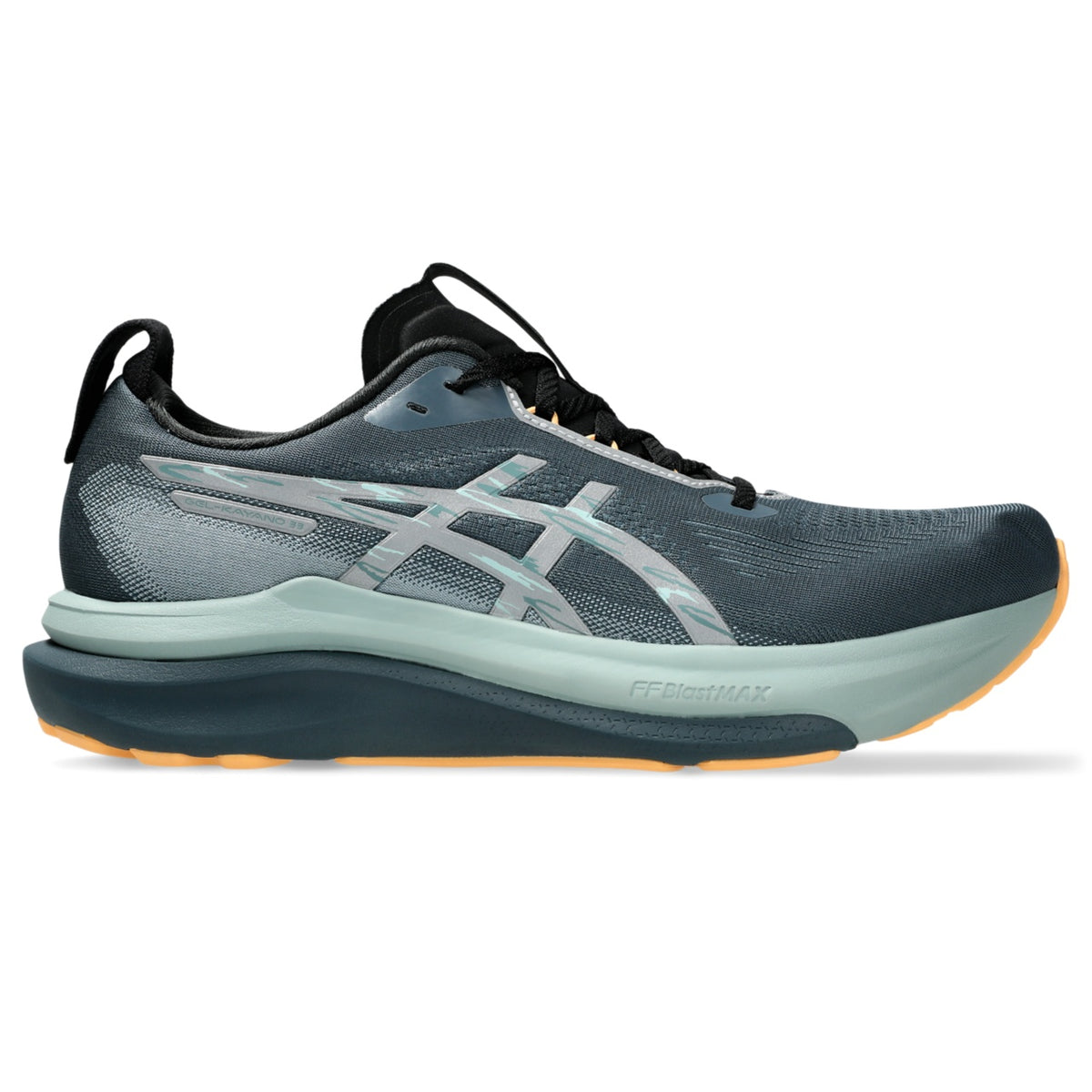 Asics Gel-Kayano 33 LITE-SHOW (M) in Lite Show/Orange Glow, side view