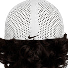 Nike Dri-FIT Advantage golf cap in White/Anthracite, worn, back